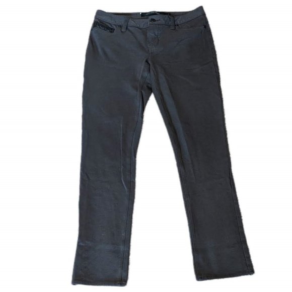 Calvin Klein Jeans Skinny Pants Jeggings Stretchy Leather Detail Size 4 28x27 - Picture 1 of 7